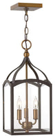 Hinkley Clarendon Small Open Frame Pendant, Bronze