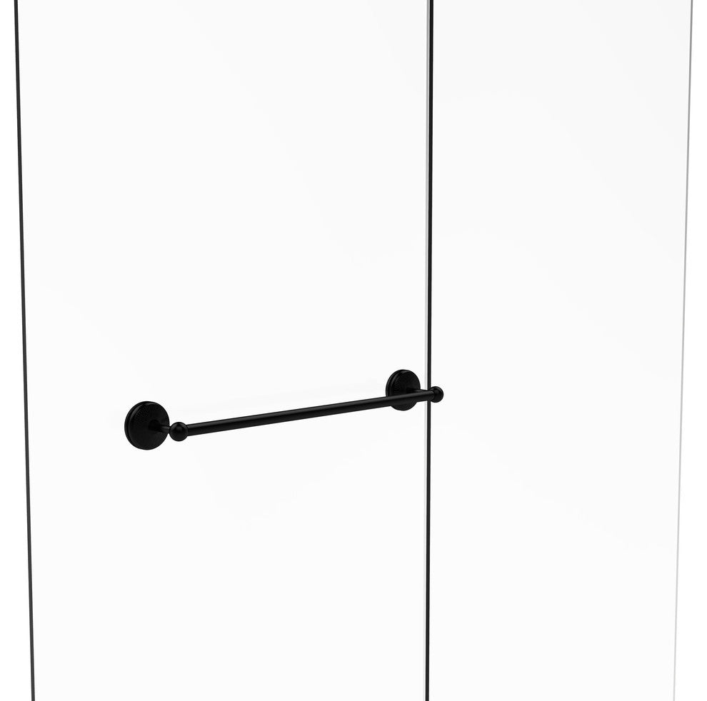 Monte Carlo 24" Shower Door Towel Bar, Matte Black