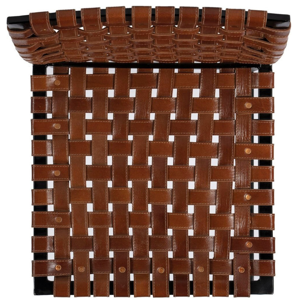 Butler Specialty Company, Urban Woven Leather Side Chair, Medium Brown