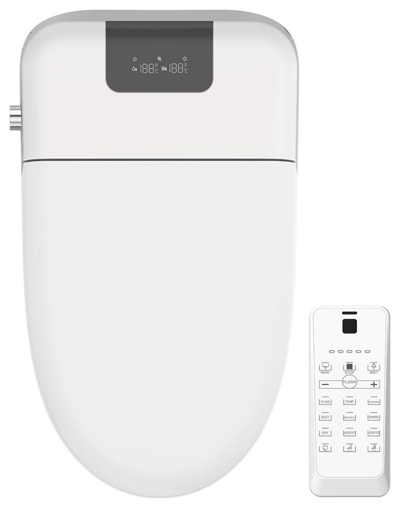Multifunction Single Flush Ceramic Smart Toilet, Heated Seat