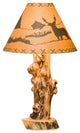 Rustic Aspen Log Table Lamp