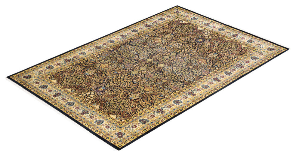 Mogul, One-of-a-Kind Hand-Knotted Area Rug Black, 6'2"x9'3"