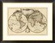 "Mappemonde, 1782" Framed Digital Print by Jean Janvier, 40x30"