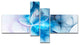 Blue Nebula Star, Abstract Canvas art print, 60"x32", 4 panels