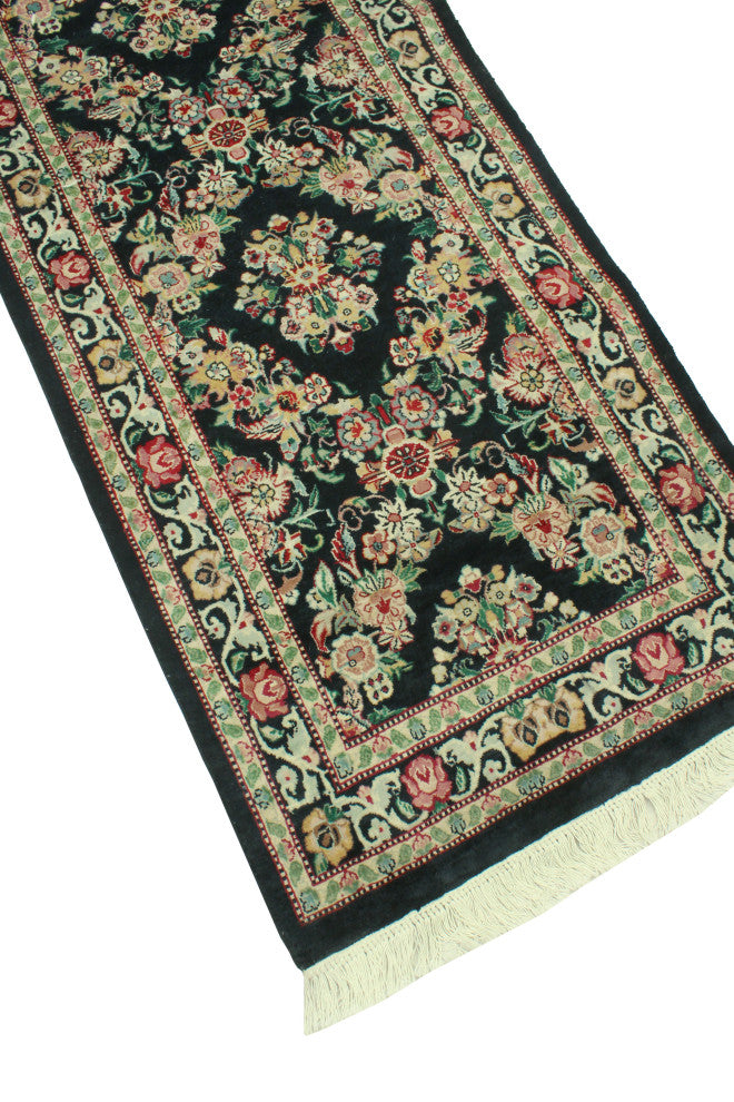 Pak-Persian Eloy Black/Ivory Runner, 2'4x7'10