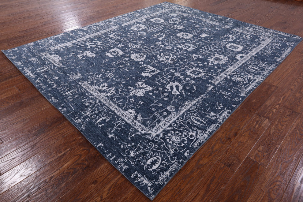 Handmade Persian Wool and Silk Rug 8' 0" X 9' 8" Q6273