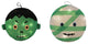 14" LED Lit Mummy and Frankenstein Hanging Outdoor Halloween Decorations, Set of