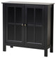 Os Home And Office Black Glass Door Accent And Display Cabinet