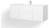 Beacon Bath Vanity, High Gloss White, 60", Single Sink, Wall Mount