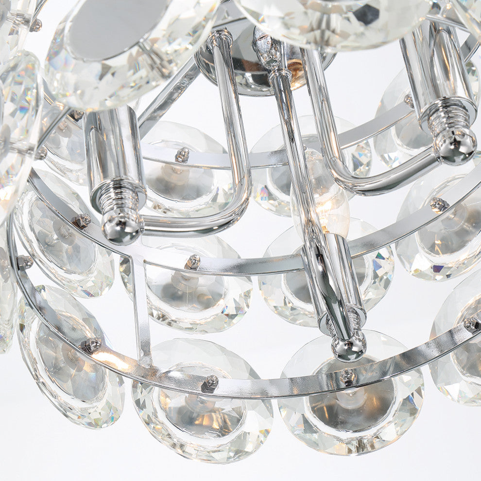 Perrene 24-Light Chandelier, Chrome
