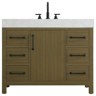 Home Living 42" Single Bathroom Vanity, Chestnut Brown