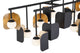 Cornice 14L 60" Gold-Black White Chandelier