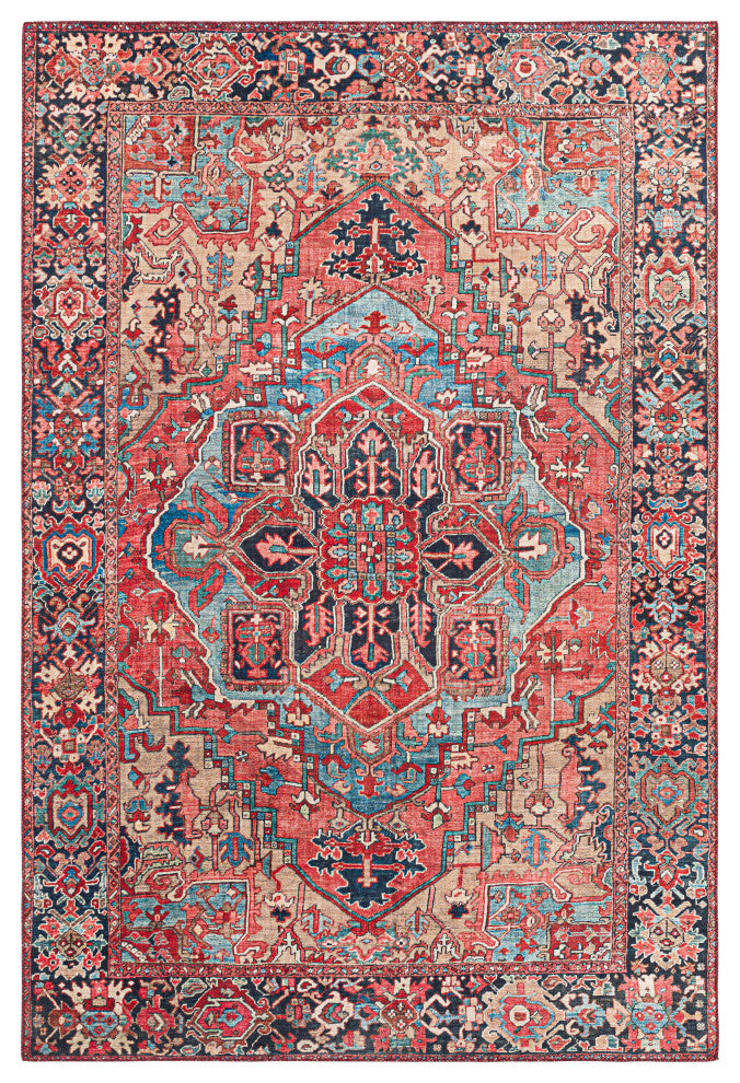 Iris IRS-2310 Traditional Red/Blue 3'6"x5'6" Area Rug