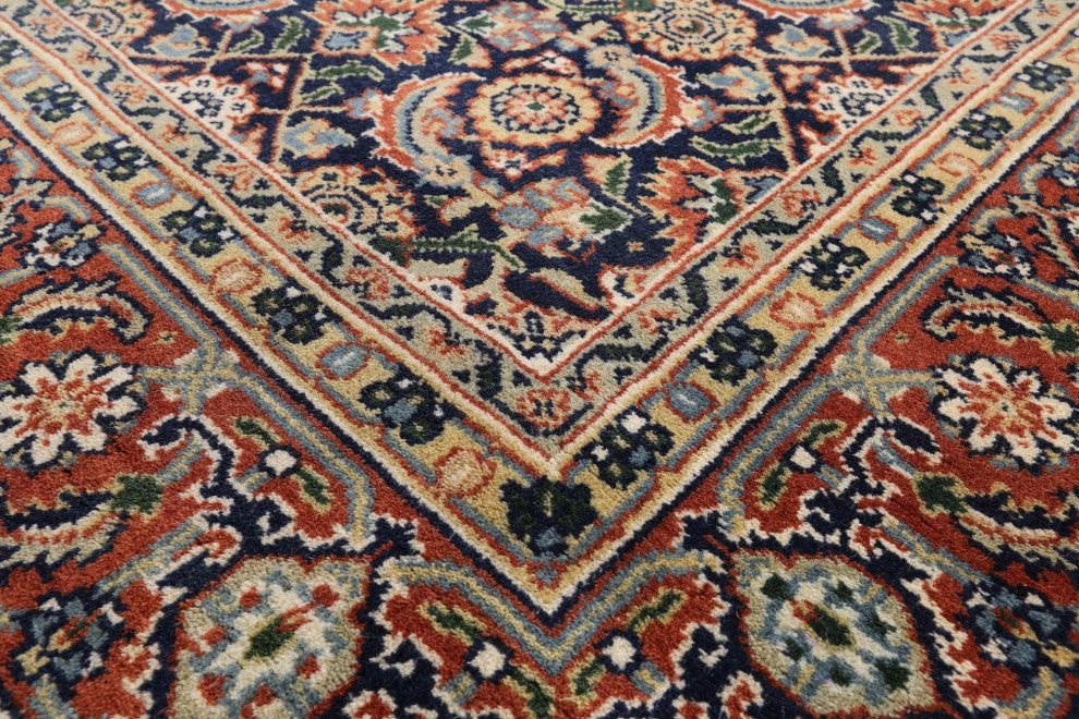 4' 11" X 7' 9" Handmade Persian Hill Herati Wool Rug Q7163
