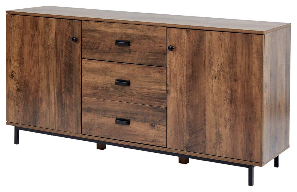 Wooden Sideboard with 2 Doors and 3 Drawers