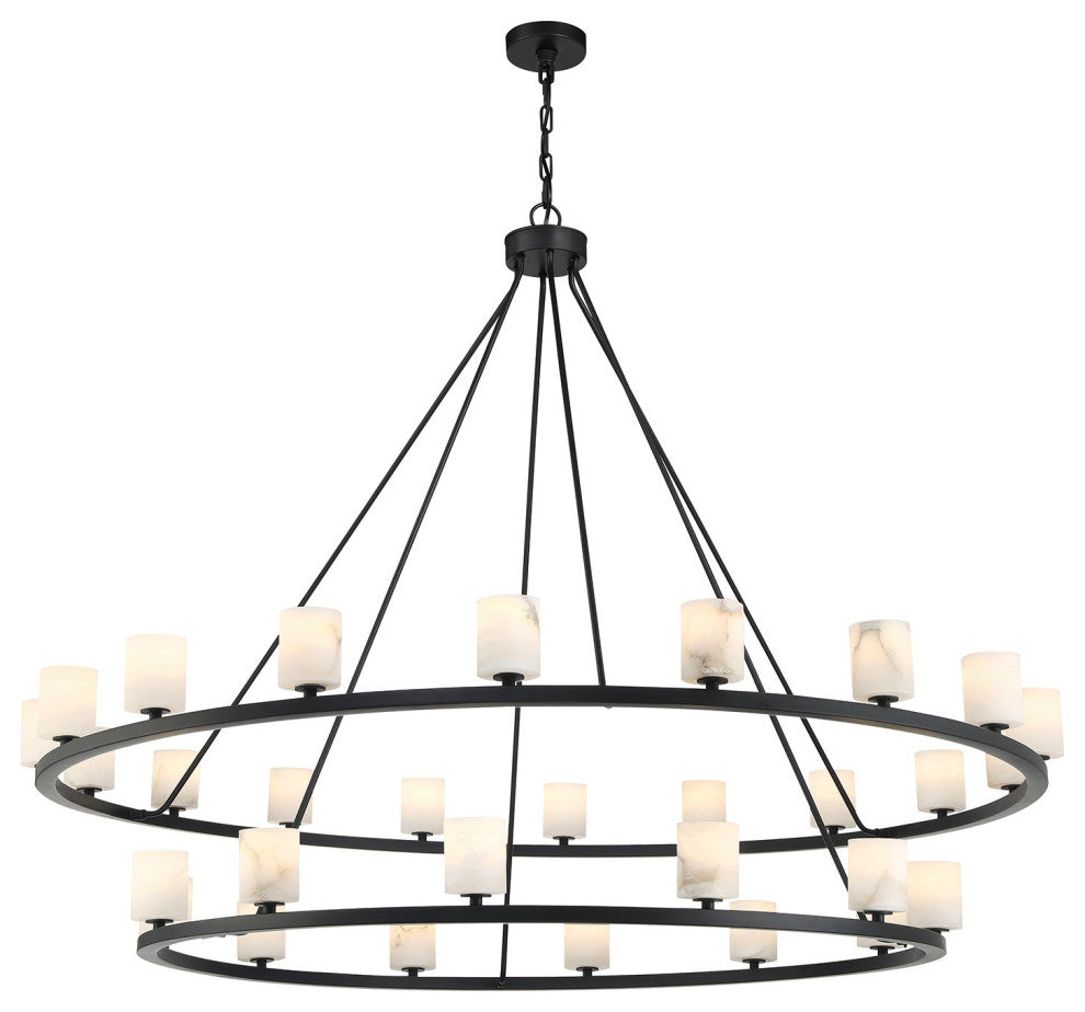 Aragon LED Chandelier, Matte Black