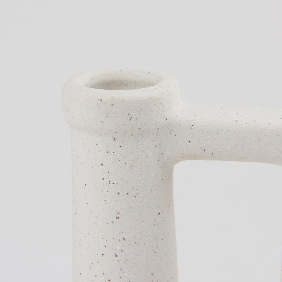 Burton Off-White Ceramic Jug Style Vase, 16"