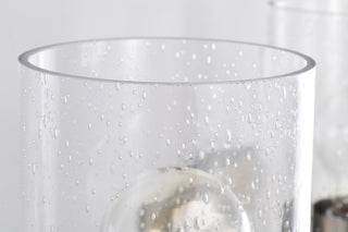 4-Light Brushed Nickel Vanity Light With Seedy Glass Shades