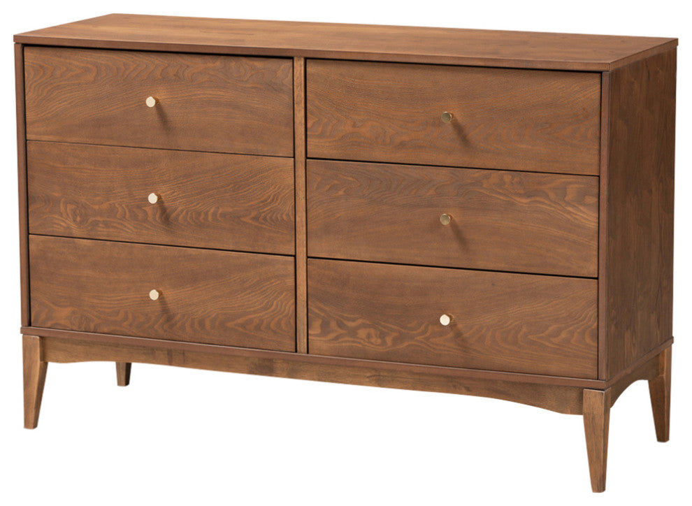 Adena Mid-Century Dresser, Ash Walnut