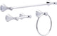 Delta Carlisle Oil Rubbed Bronze 3pc Bath Set With 24" Towel Bar CLL63-OB, Polished Chrome