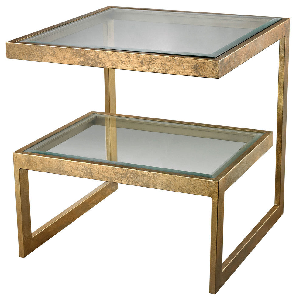 Dimond Home 114-144 Key Side Table In Gold Leaf
