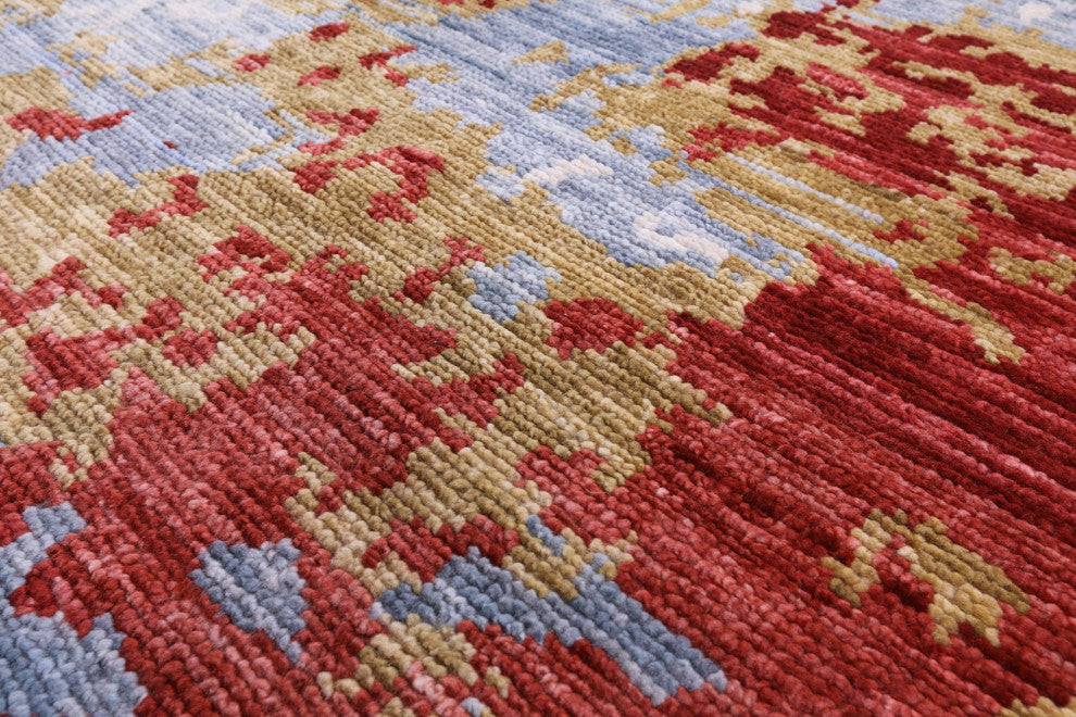 Abstract Handmade Wool Rug 7' 11" X 9' 11" Q8983