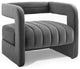 Range Tufted Performance Velvet Accent Armchair Charcoal