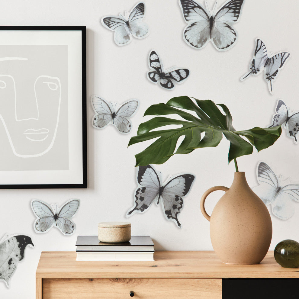 Black And White Butterfly Embellishments