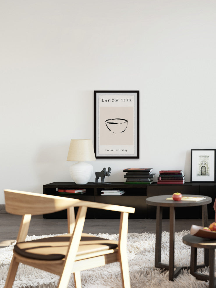 "Lagom Lifestyle" Framed Painting Print, 8x12