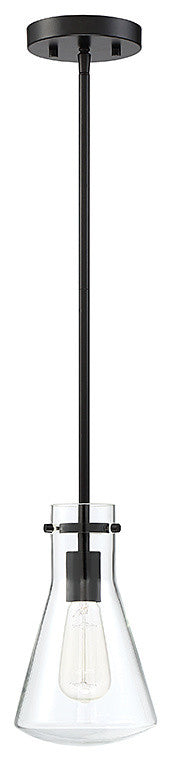 1-Light Pendant, Matte Black
