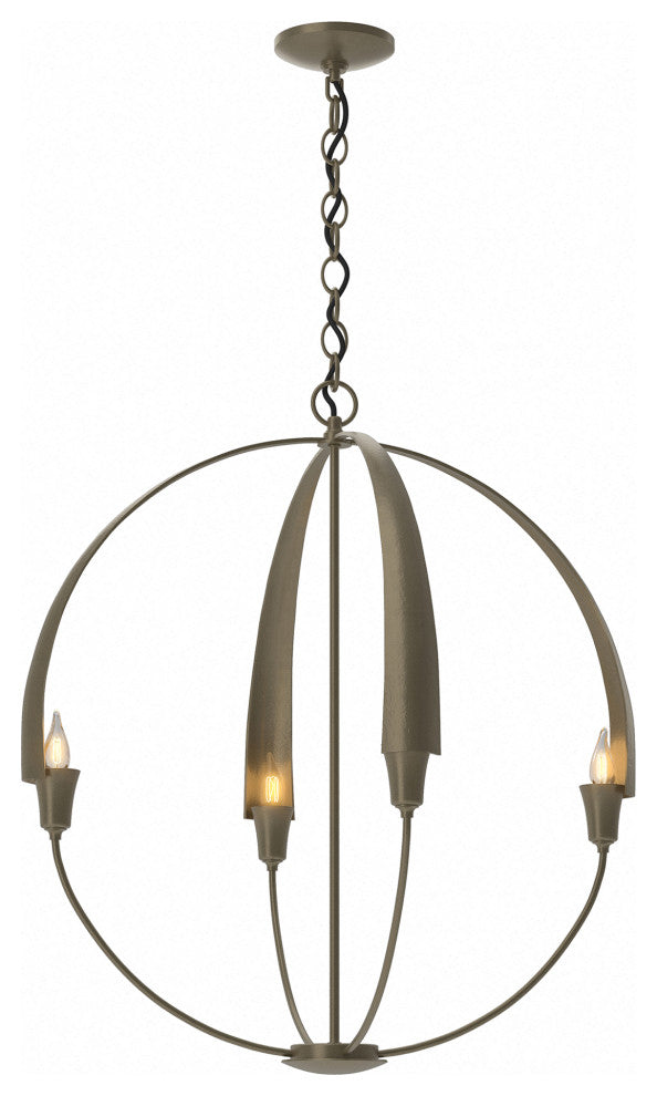 Cirque Large Chandelier, Soft Gold Finish