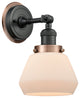 INNOVATIONS LIGHTING 203BK-BPAC-HRAC-G171 Fulton 1 Light Mixed Metals Sconce