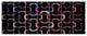 Colorful Unusual Metal Grill, Abstract Canvas Wall Art, 83"x32", 7 Panels