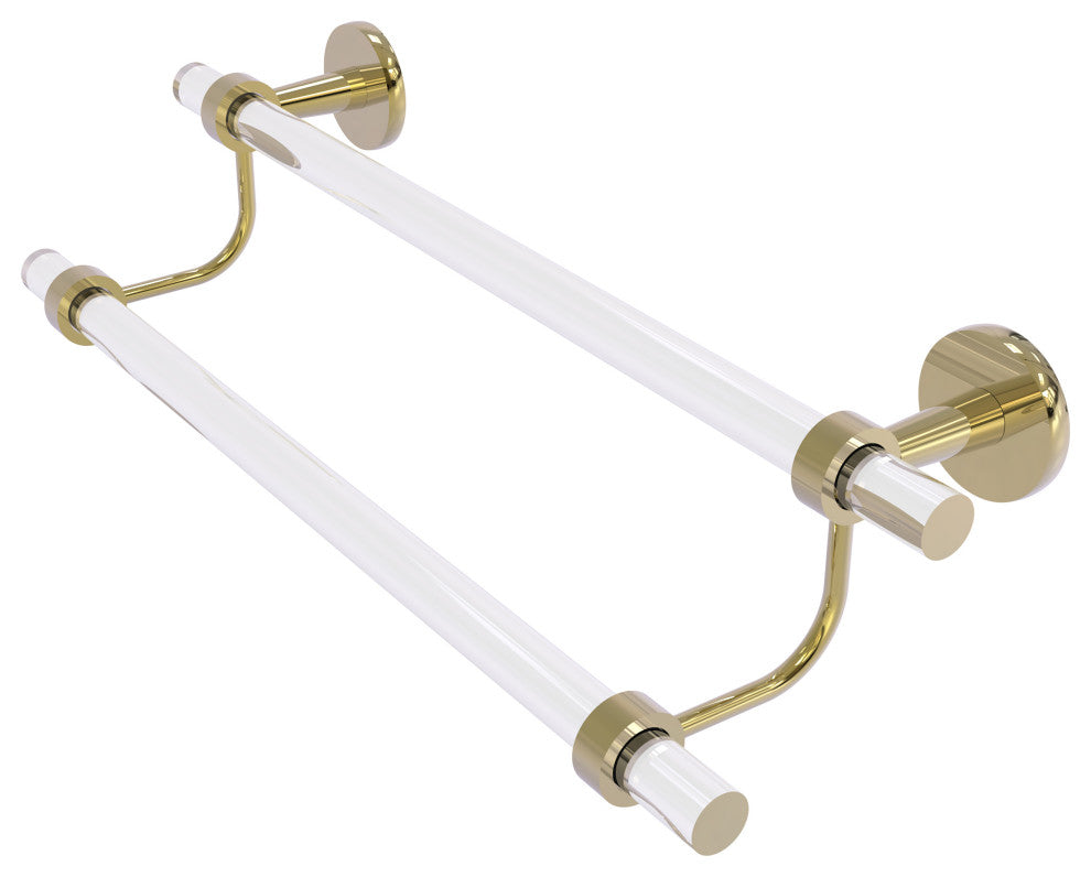 Clearview 18" Double Towel Bar, Unlacquered Brass