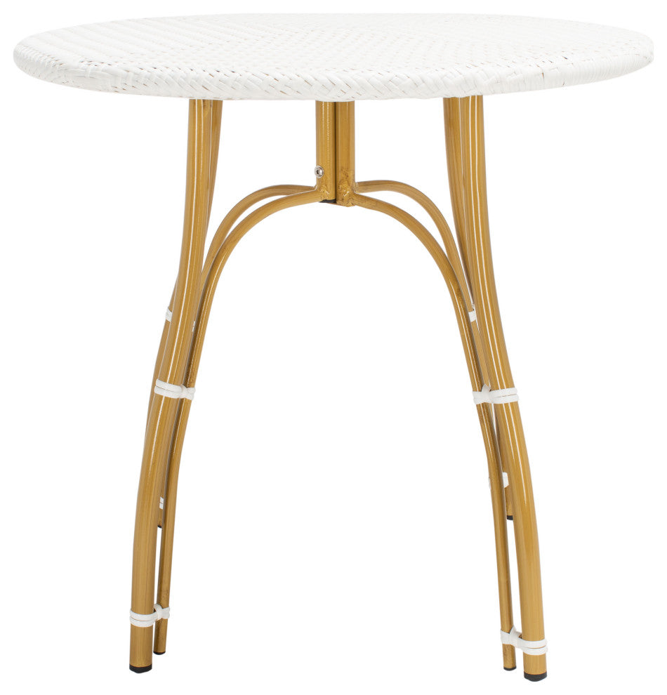 Safavieh Kylie Rattan Bistro Table, White