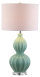 Faye 28" Glass Table Lamp, Seafoam Green