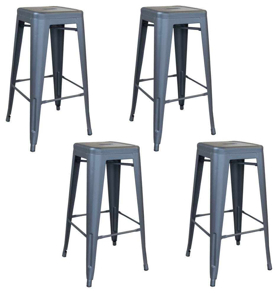 Amerihome Indoor/Outdoor 30" Metal Bar Stools, Set of 4