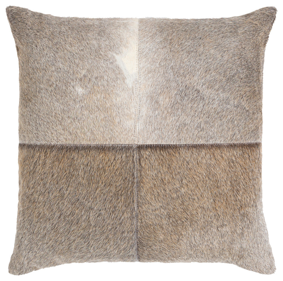 Surya Zavala ZVA-002 18"x24" Pillow Cover, Cream/Light Gray