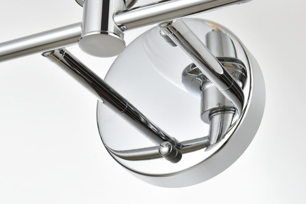 3 Light Chrome And Clear Bath Sconce
