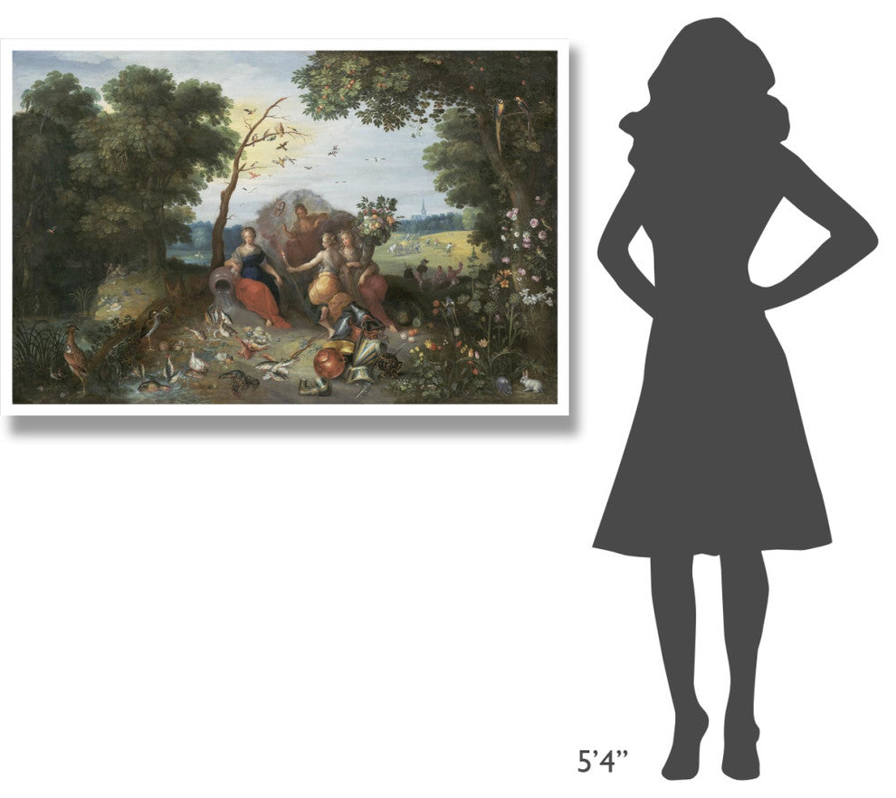 "Landscape with Allegories of the Four Elements" Paper Art, 50"x34"