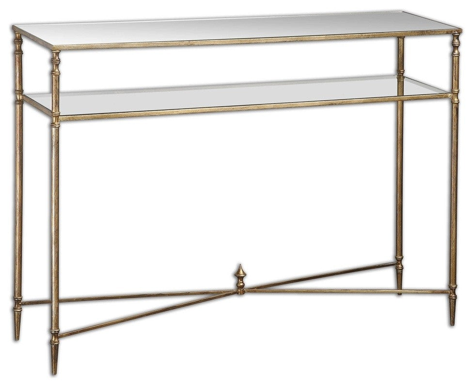 Henzler Mirrored Glass Console Table By Designer Matthew Williams