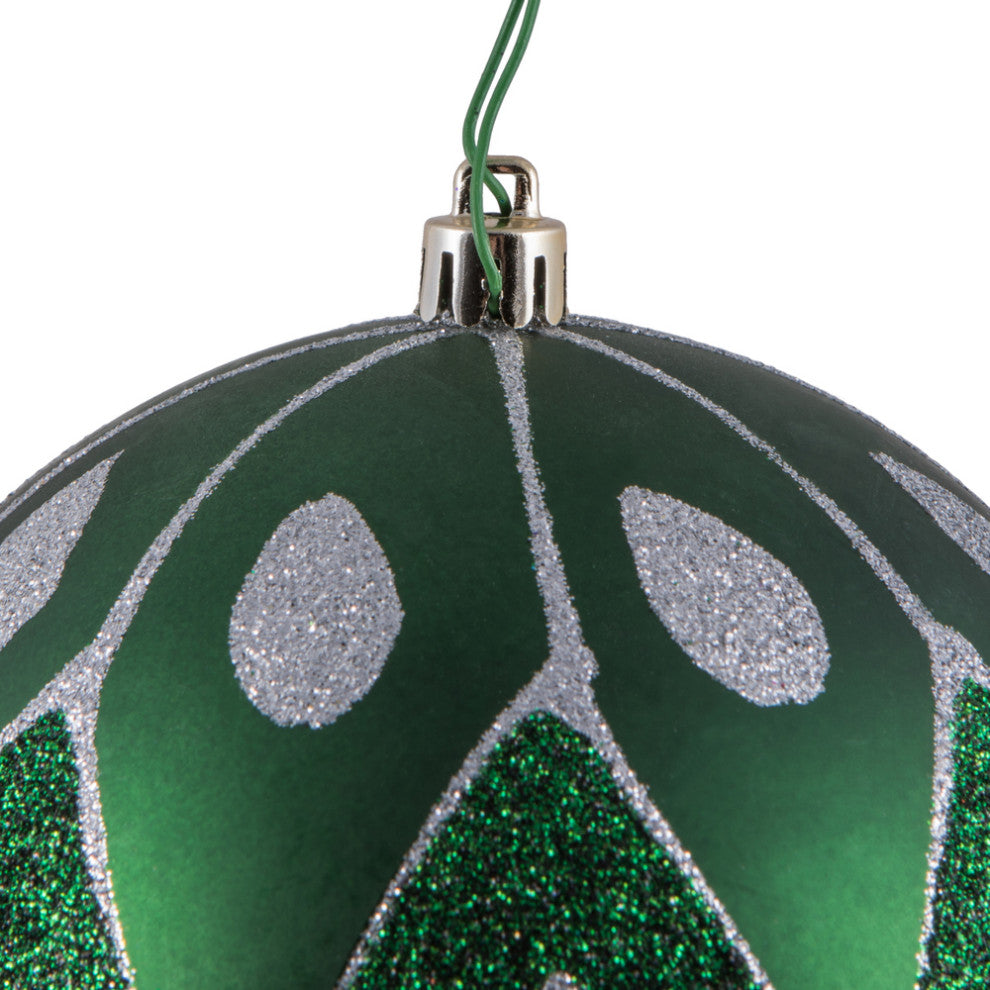 Ball Ornament , Emerald, 4.75"