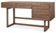 Grier 62.0L x 22.0W x 30.0H Medium Brown Solid Wood WithCane Office Desk