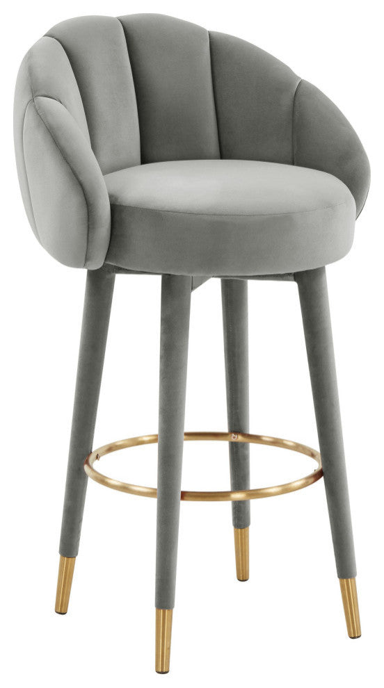 Myla Light Grey Swivel Bar Stool
