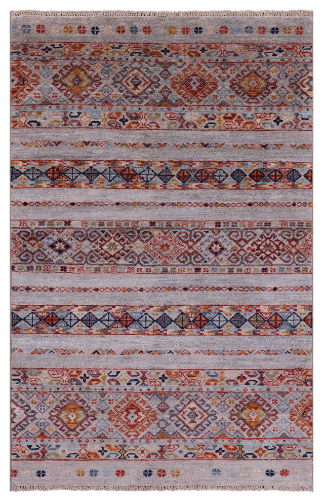 Handmade Super Kazak Khorjin Rug 3' 2" X 5' 0" Q11071
