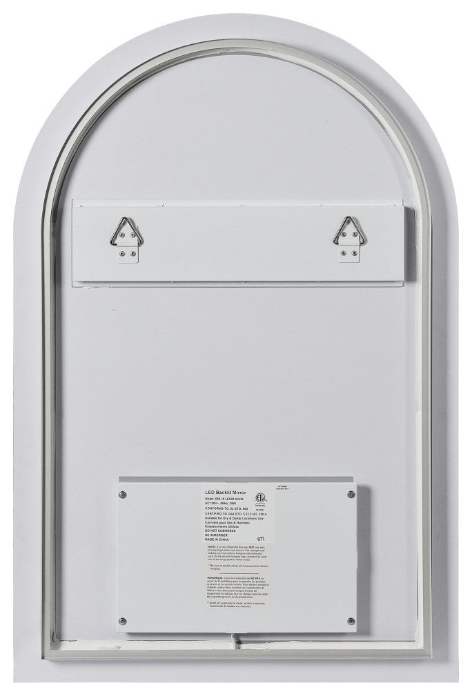 Blanca Plug-In Led Lit Arched All Glass Unframed Mirror