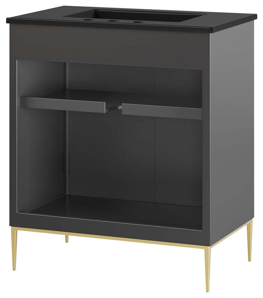 Awaken 30" Bathroom Vanity, Black Black