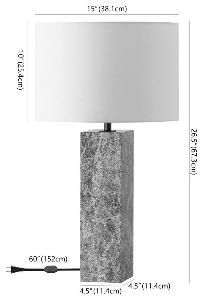 Safavieh Couture Poloma Square Marble Table Lamp