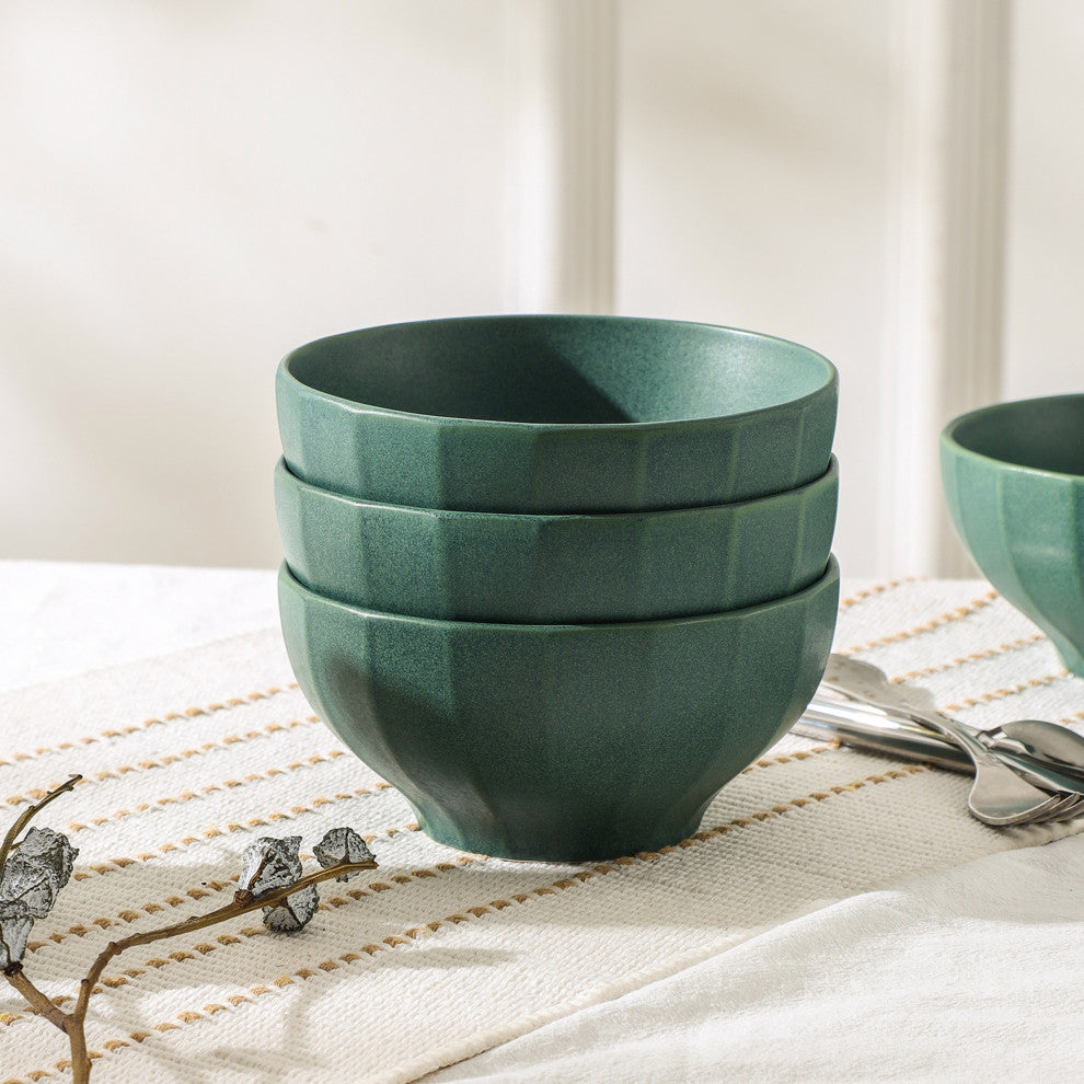 Stone Lain Rio Stoneware Bowl Set of 4, Green