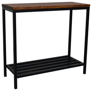 Ryan Console Table - Chestnut/Black
